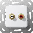 Gira Cinch Audio L_tanschluss Einsatz Reinwei§ 563203