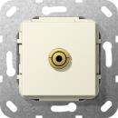 Gira Miniklinke 3,5 mm Kabelpeitsche Einsatz Cremewei§ 564901