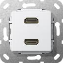 Gira HDMI 2fach Kabelpeitsche Einsatz Reinwei§ 567203