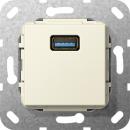 Gira USB 3.0 A Kabelpeitsche Einsatz Cremewei§ 568301