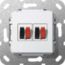 Gira Lautsprecher Anschluss 2fach Einsatz Reinwei§ 569303