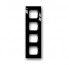 B+J Busch-axcent¨,  Rahmen 4-fach, schwarz 1724-281