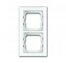 B+J Busch-axcent¨,  Rahmen 2-fach, wei§glas 1722-280