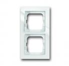 B+J Busch-axcent¨,  Rahmen flat, 2-fach, studiowei§ 1722-284/11