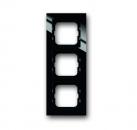 B+J Busch-axcent¨,  Rahment flat 3-fach schwarz 1723-281/11