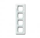 B+J Busch-axcent¨,  Rahmen flat, 4-fach, studiowei§ 1724-284/11