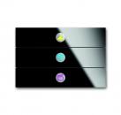 B+J Busch-priOn¨ Sensoren, UP-Fl_chenbedienelement, Bedienelement 3-fach, Glas schwarz 6342-825-101
