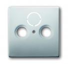 B+J pur edelstahl, Abdeckung fŸr Antennendose 3Loch edelstahl 1743-866