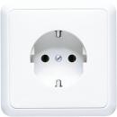 Jung CD500 Steckdose mit Vollplatte und KS Alpinweiß 5520KIWW