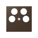 Jung A500 SAT-Adeckung 4loch Mokka A561-4SAT2MO