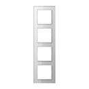 Jung A500 creation Rahmen 4fach Glas Weiß AC584GLWW