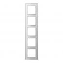 Jung A500 creation Rahmen 5fach Glas Weiß AC585GLWW