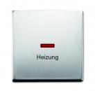 B+J pur edelstahl, Wippen mit Aufdruck ""Heizung-Notschalter"" 1789 H866""