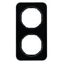 Berker R.1 Rahmen 2-Fach Glas, schwarz 10122116