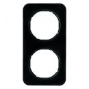 Berker R.1 Rahmen 2-Fach schwarz, gl_nzend 10122145