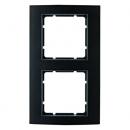 Berker B.3 Rahmen 2-Fach Alu, schwarz/anthrazit 10123005