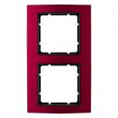 Berker B.3 Rahmen 2-Fach Alu, rot/anthrazit 10123012