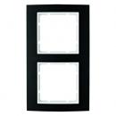 Berker B.3 Rahmen 2-Fach Alu,schwarz/polarwei§ 10123025