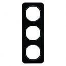 Berker R.1 Rahmen 3-Fach Glas, schwarz 10132116