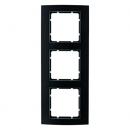 Berker B.3 Rahmen 3-Fach Alu, schwarz/anthrazit 10133005