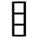 Berker B.3 Rahmen 3-Fach Alu,schwarz/polarwei§ 10133025