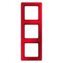 Berker Q.1 Rahmen 3-Fach rot, samt 10136062