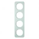 Berker R.1 Rahmen 4-Fach Alu/polarwei§ 10142174