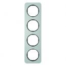 Berker R.1 Rahmen 4-Fach Alu/schwarz 10142184