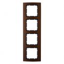 Berker B.3 Rahmen 4-Fach Alu, braun/anthrazit 10143001