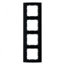 Berker B.3 Rahmen 4-Fach Alu, schwarz/anthrazit 10143005