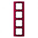 Berker B.3 Rahmen 4-Fach Alu, rot/anthrazit 10143012