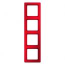 Berker Q.1 Rahmen 4-Fach rot, samt 10146062