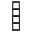 Berker Q.1 Rahmen 4-Fach anthrazit, samt 10146086