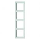 Berker Q.3 Rahmen 4-Fach polarweiß, samt 10146099