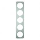 Berker R.1 Rahmen 5-Fach Edelstahl/polarwei§ 10152114