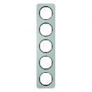 Berker R.1 Rahmen 5-Fach Alu/schwarz 10152184