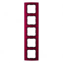 Berker B.3 Rahmen 5-Fach Alu, rot/anthrazit 10153012