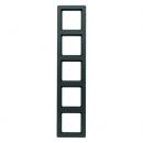 Berker Q.1 Rahmen 5-Fach anthrazit, samt 10156086