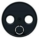 Berker R.1/R.3/R.classic Sat Abdeckung 3loch schwarz, glänzend 12032045