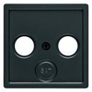 Berker Q.1/Q.3 Sat Abdeckung 3loch anthrazit, samt 12036086