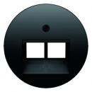 Berker R.1/R.3/R.classic UAE Abdeckung 2Fach schwarz, glänzend 14092045