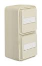 Berker W.1 IP55 Aufputz Steckdose 2fach senkrecht Beschriftbar polarweiss matt 47703552