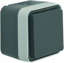 Berker W.1 IP55 Aufputz Steckdose mit Klappdeckel und Kinderschutz Grau 47633505