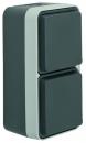 Berker W.1 IP55 Aufputz Steckdose 2fach senkrecht grau 47703555