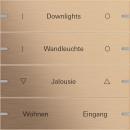 Gira Wippenset 4f indiv. Tastsens.4 TS4 Bronze 503438