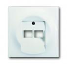 B+J impuls, Abdeckung fŸr UAE-Anschlussdosen, 2-fach, studiowei§ matt 1803-02-774