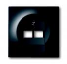 B+J impuls, Abdeckung fŸr UAE-Anschlussdosen, 2-fach, schwarz matt 1803-02-775