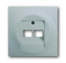 B+J impuls, Abdeckung fŸr UAE-Anschlussdosen, 2-fach, alusilber 1803-02-783