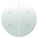 Berker Tast-Abdeckung 2fach fŸr Tastsensor-Modul Berker R.1/R.3 polarwei§, gl_nzend 75162869