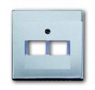 B+J future® linear, Abdeckung für UAE-Anschlussdose 2-fach, alusilber 1803-02-83